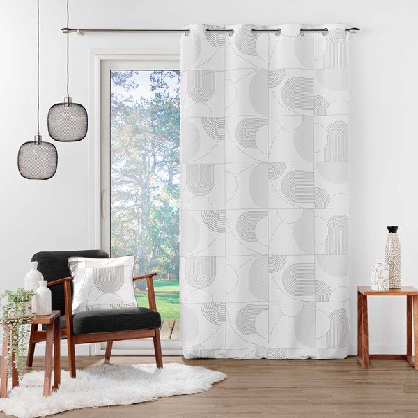 Valge kardin 140x280 cm Esquisse - douceur d'intérieur-image-2