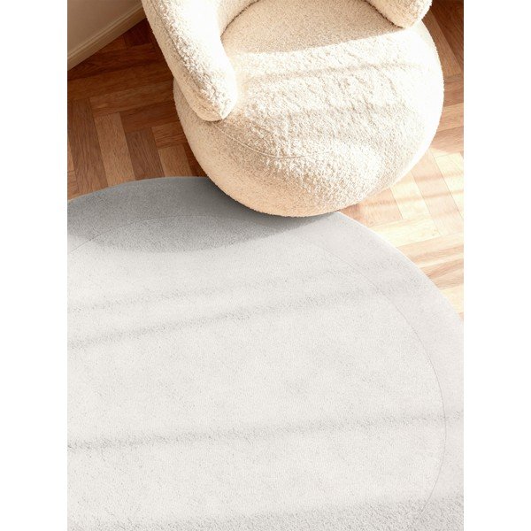 Kreemikas käsitsi kootud ümmargune villasegu vaip ø 200 cm Kivi - Villeroy&Boch-image-3