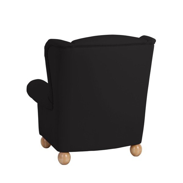 Černé křeslo ušák Max Winzer Monarch Black-image-1