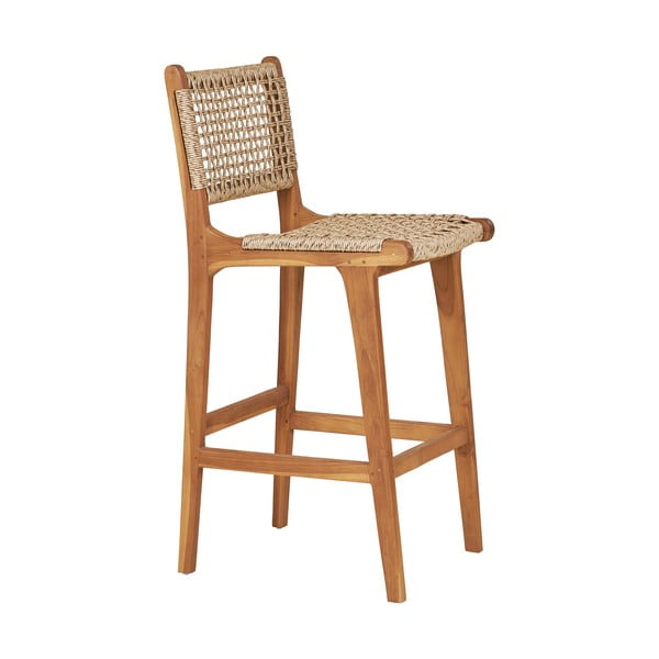 Baaritool teakpuidust naturaalses toonis (istme kõrgus 60 cm) Derby – House Nordic-image-3