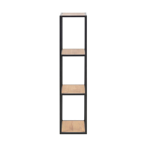 Must tammedekooriga seina raamaturiiul 37x108 cm Seaford - Actona-image-3