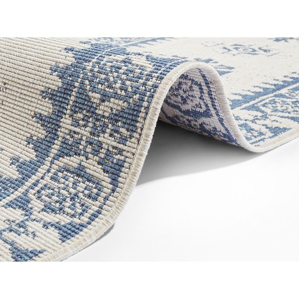 Sinine ja kreemikas õuevaip , 80 x 250 cm Duque - NORTHRUGS-image-1
