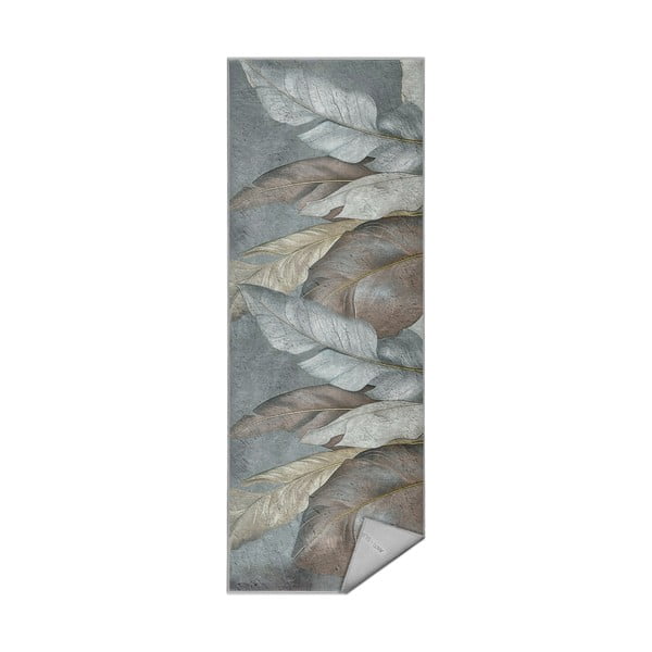 Roheline-hall pestav koridorivaip 80x200 cm Dusty Leaves - Mila Home