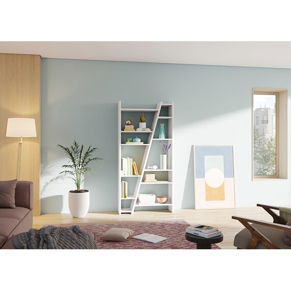 Valge raamaturiiul 97x195 cm Delta - TemaHome-image-1