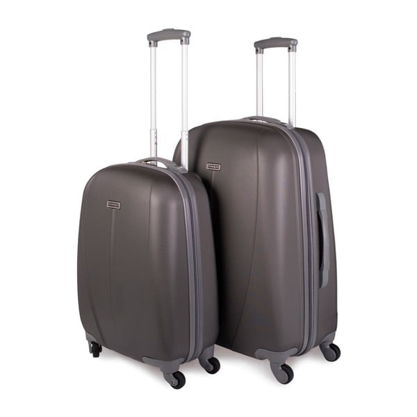 Sada 2 tmavě šedých cestovních kufrů na kolečkách Arsamar Wright