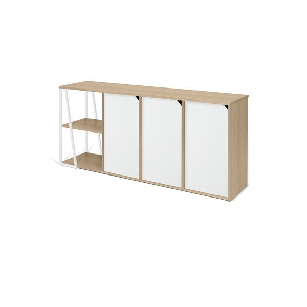 Valge madal kapp 190x81 cm Albi - TemaHome-image-4