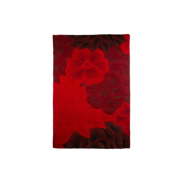 Vlněný koberec Eden 120x180 cm, červený