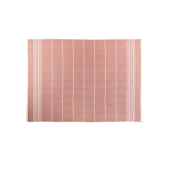 Puuvillane tekk terrakota värvi 150x200 cm Solene - Tiseco Home Studio-image-2