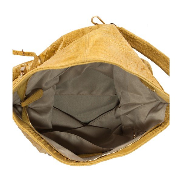 Žlutá kabelka z pravé kůže Andrea Cardone Edvige-image-3