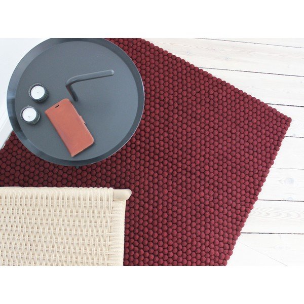 Tume kirsivillane villavaip , 120 x 180 cm Ball Rugs - Wooldot-image-2