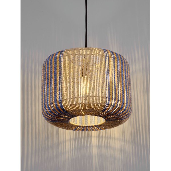 Sinine/naturaalne köiest ripplamp ø 33 cm Abby - Nova Luce-image-1
