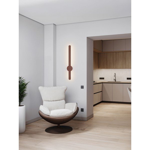 Pruun alumiiniumist LED-seinavalgusti Norei - Nova Luce-image-3
