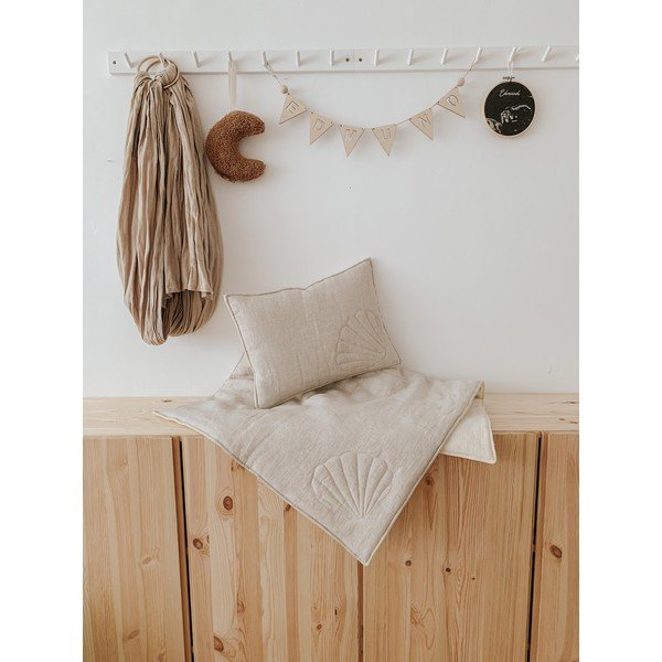 Beež linane võrevoodi komplekt Sand - Moi Mili-image-2
