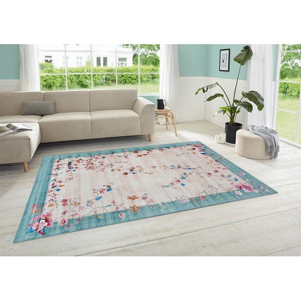 Kreem-türkiissinine vaip 120x160 cm Amira – Hanse Home-image-1