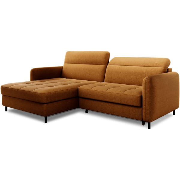 Kollane sametist lahtikäiv/sahtliga nurgadiivan (vasak nurk/lamamisosaga) Gomsi – ELTAP-image-2