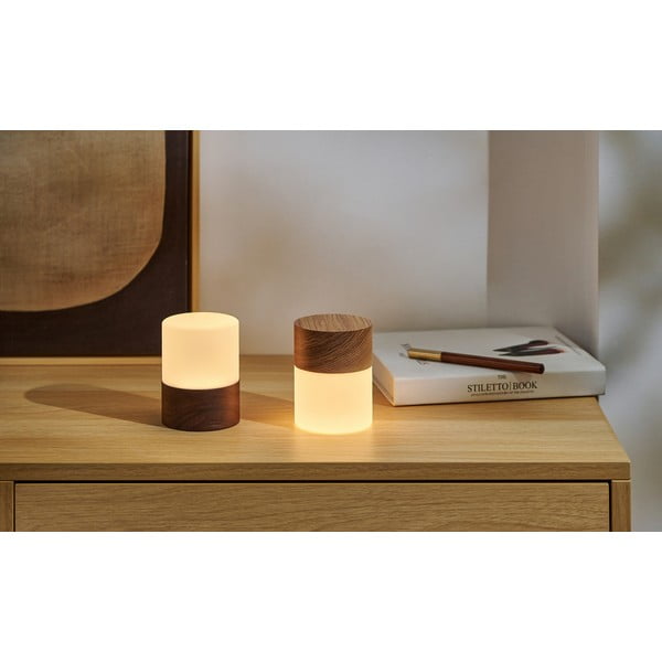 Tumepruun timmitav klaasist lambivari (kõrgus 10,5 cm) Lemelia - Gingko-image-2