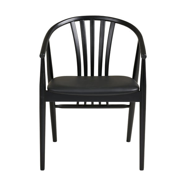 Must pöögipuidust käetugedega söögitool Agustin – House Nordic-image-2