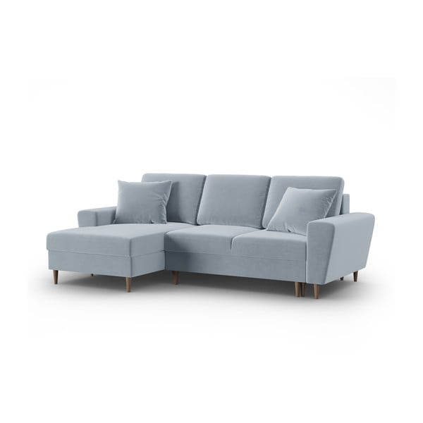 Helesinine sametist panipaigaga nurgadiivanvoodi (vasak nurk) Kyoto - Cosmopolitan Design-image-4