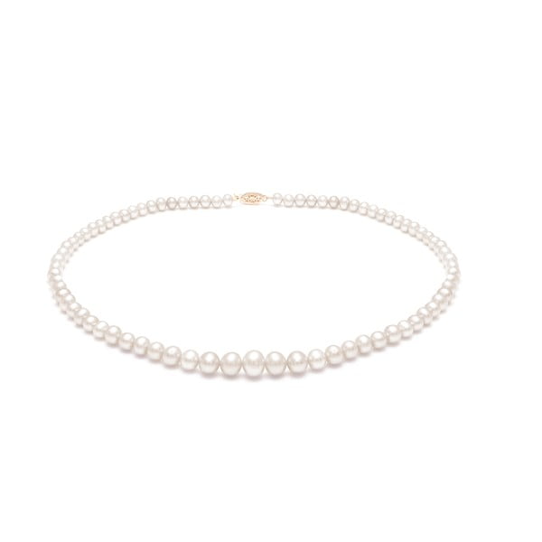 Bílý perlový náhrdelník GemSeller Cirsium