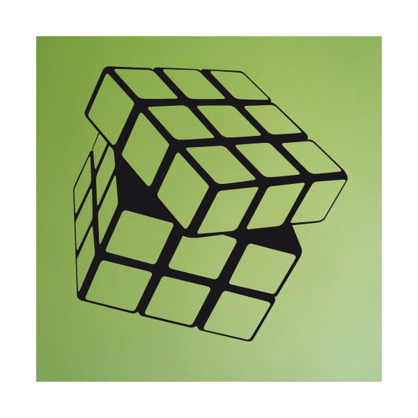 Samolepka Rubikova kostka, 62x59 cm