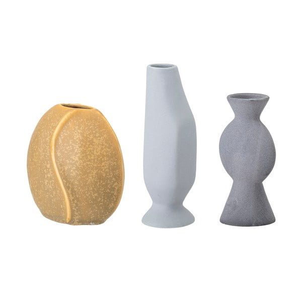 Käsitsi valmistatud keraamilised vaasid 3-st komplektis (kõrgus 12,5 cm) Miacecilia - Bloomingville-image-4