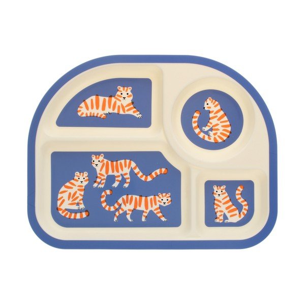 Sinine/beež plastmassist lastetaldrik 21x27 cm Tiger - Rex London