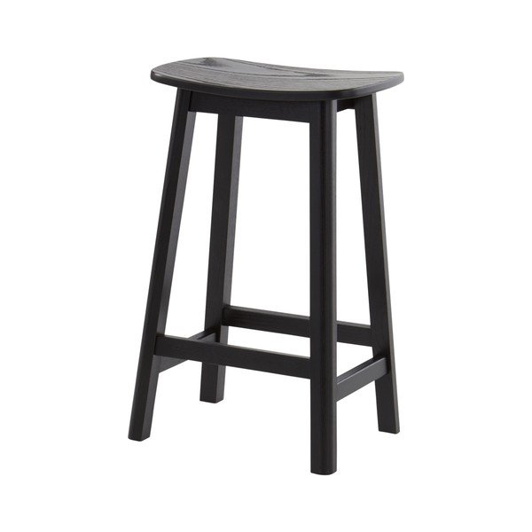 Mustast saarepuidust baaritool (istme kõrgus 65 cm) Selene - Jotex-image-2