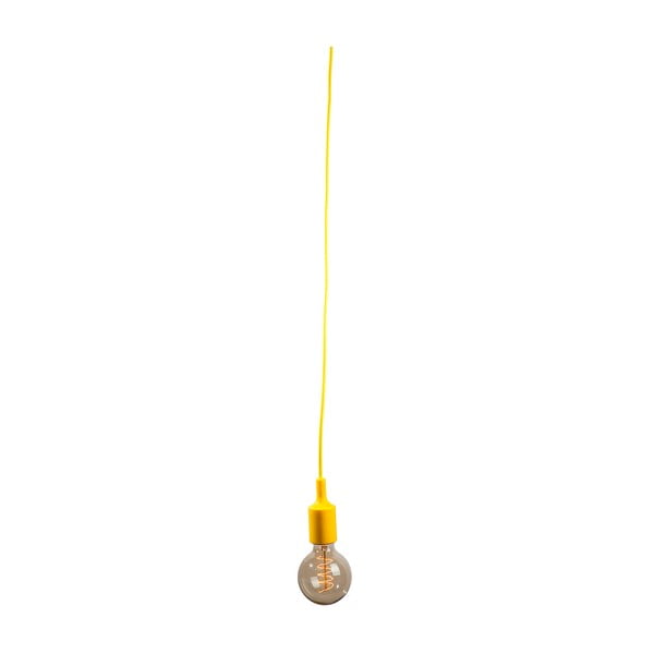 Textilní kabel s objímkou 3 m - žlutý