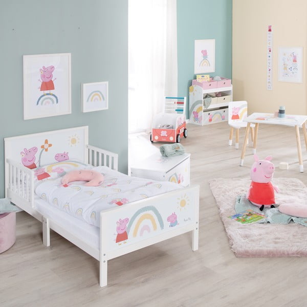 Valge lastevoodi 70x140 cm Peppa Pig - Roba-image-3