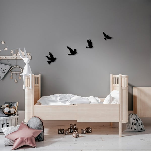 Metallist seinakaunistused 4tk komplektis 18x20 cm Birds - Wallity-image-1