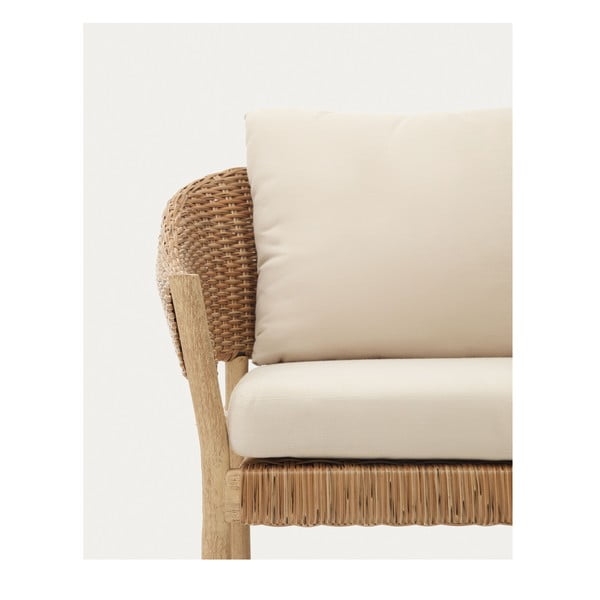 Eukalüptipuidust aiakomplekt 4-le inimesele kreem-puiduvärvi Pola - Kave Home-image-4