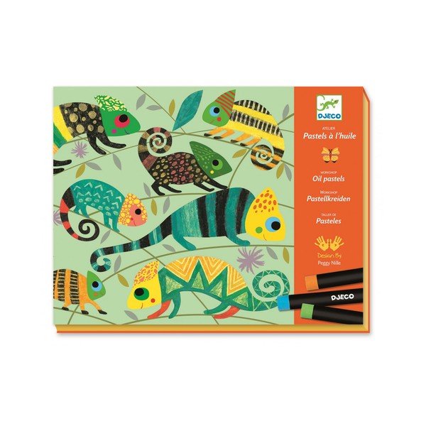 Õlipastellidega kunstikomplekt Atelier Jungle - Djeco-image-4
