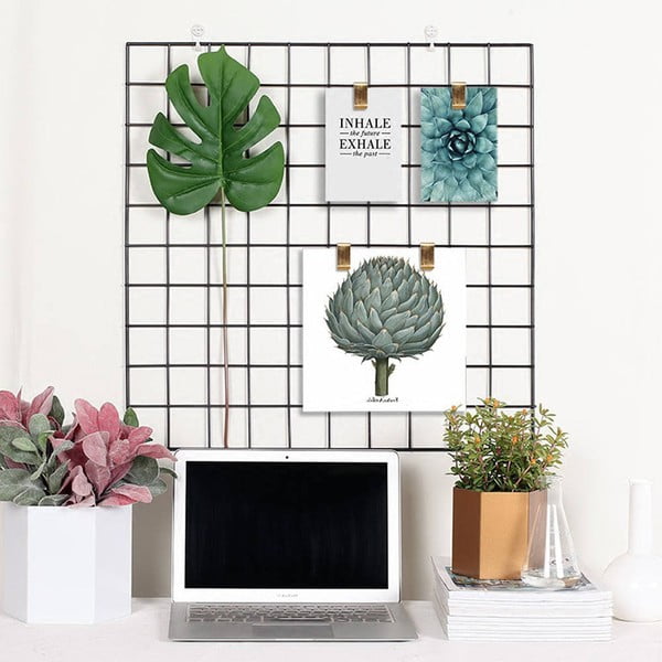 Must metallist meeldetuletusplaat, 60 x 60 cm - Evila Originals-image-1