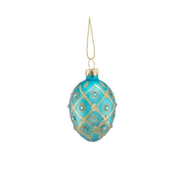 Klaasist jõulukuulid, 4 tk, 4 cm Diamante Oval – Sass & Belle-image-4