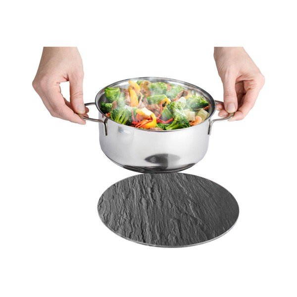 Mustast klaasist potimatt Trivet, ø 20 cm - Wenko-image-2