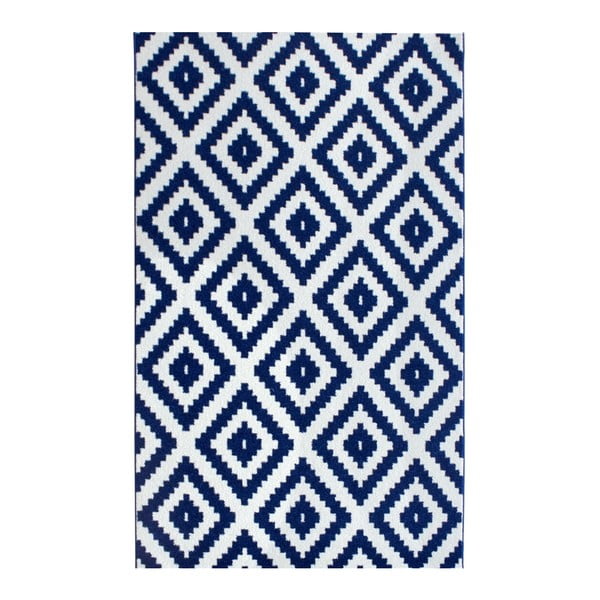 Modro-bílý koberec Merro Mosaic Navy, 200 x 300 cm