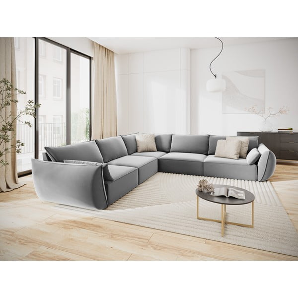 Helehall sametist nurgadiivan Vanda - Mazzini Sofas-image-1