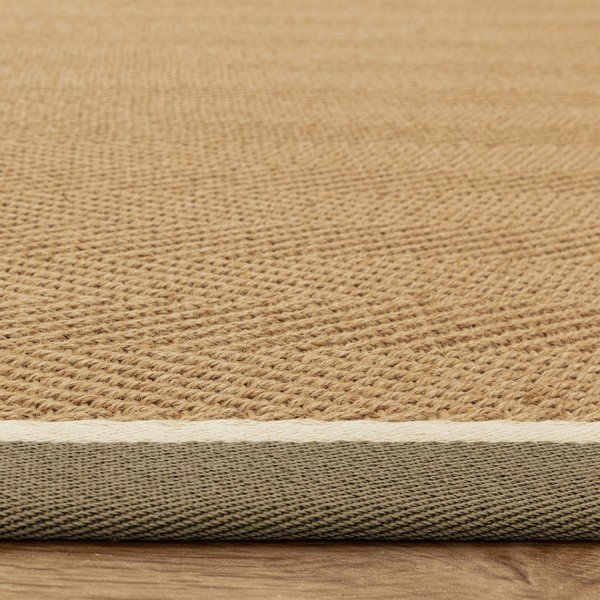 Kahepoolne/käsitsi kootud džuudist vaip 240x340 cm Bordo Herringbone Khaki - Asiatic Carpets-image-2