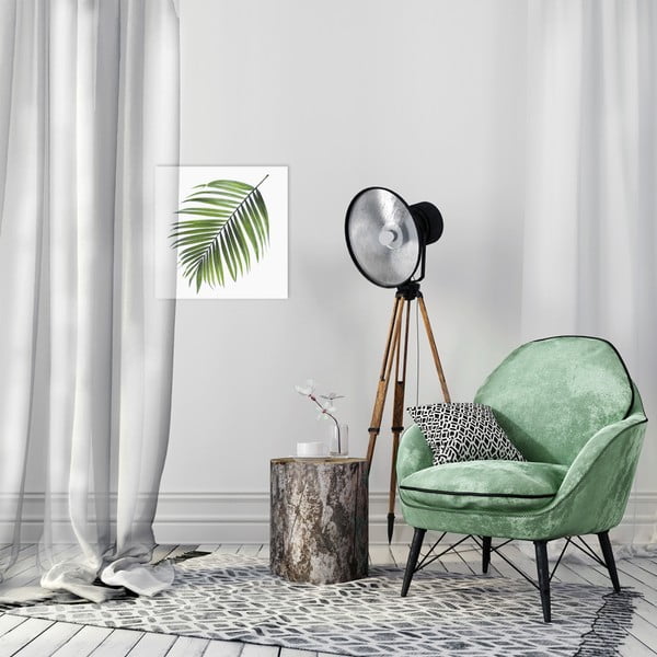 Lõuendmaal Must palm, 32 x 32 cm Greenery - Styler-image-1