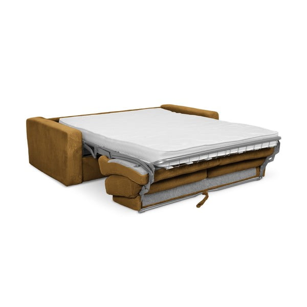  Sinepikollane sametine lahtikäiv diivan 195 cm Nona – Makamii-image-3