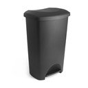 Must pedaaliga plastikust prügikast 50 l - Addis