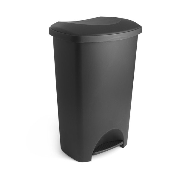 Must pedaaliga plastikust prügikast 50 l - Addis