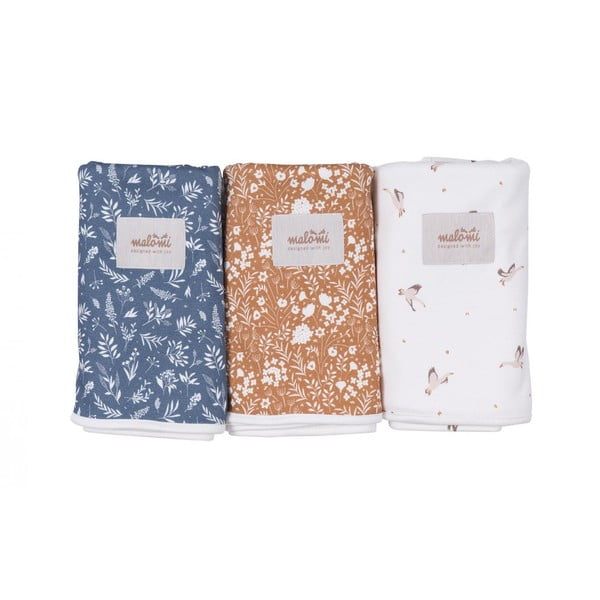 Tumesinine orgaaniline puuvillane beebitekk 110x140 cm Organic - Malomi Kids-image-1