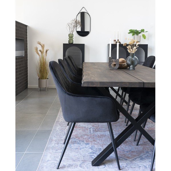 Mustad sametist söögitoolid 2-st komplektis Harbo - House Nordic-image-1