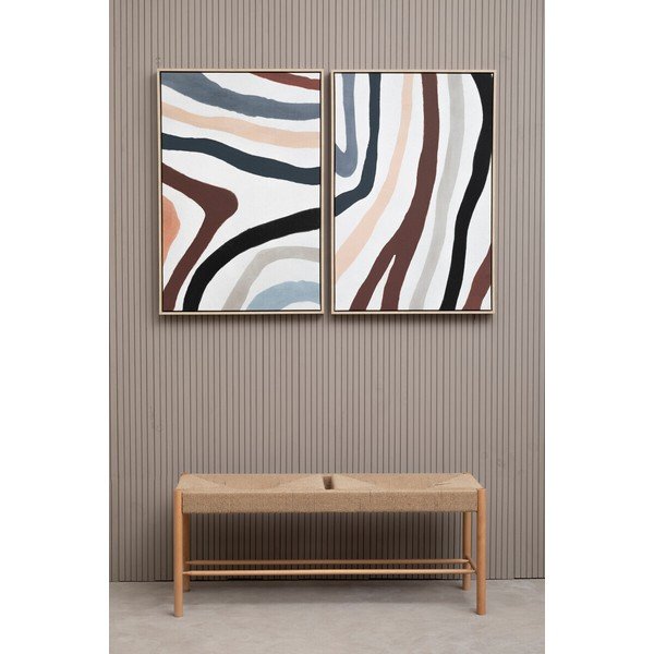 2 maali komplektis raamiga/lõuendil 63x93 cm Astratto - Premier Housewares-image-1