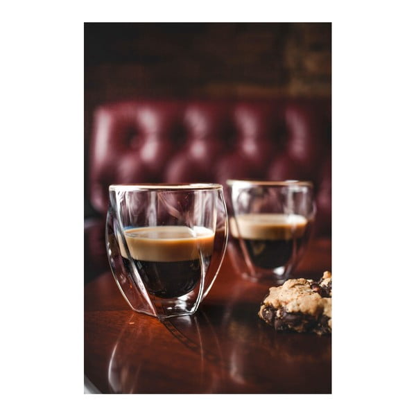 Topeltseinaga cappuccino kruusid 2tk komplektis 250 ml Cristallo – Vialli Design-image-2