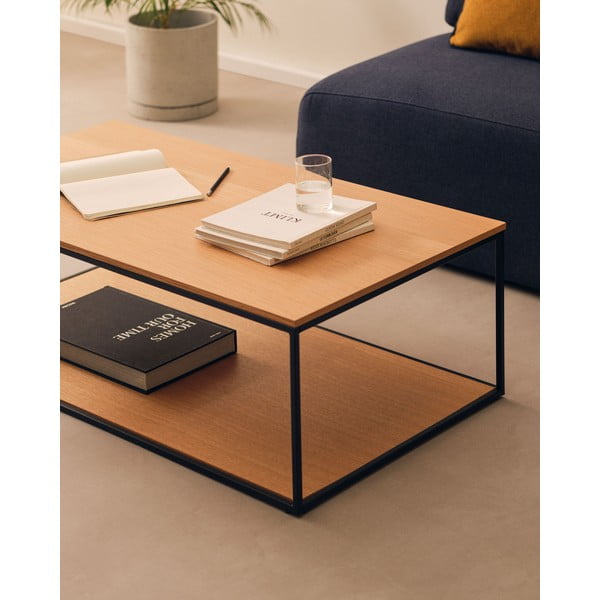 Tammespoonist pealispinnaga diivanilaud 60x110 cm Yoana - Kave Home-image-1