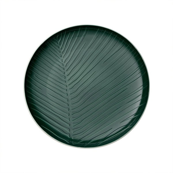 Valge ja roheline portselanist taldrik Villeroy & Boch Leaf, ⌀ 24 cm it's my match - Villeroy&Boch