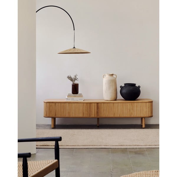 Saarepuidu spoonist TV-alus 200x50x40 cm Mailen - Kave Home-image-1