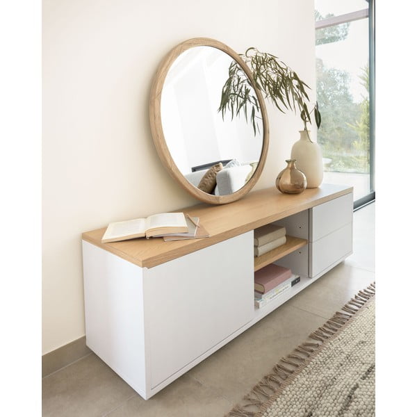 Valge tammespoonist TV-alus 150x44x36 cm Abilen - Kave Home-image-3